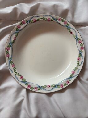 Vintage Hall Superior Great American Tea Co. floral trim plate